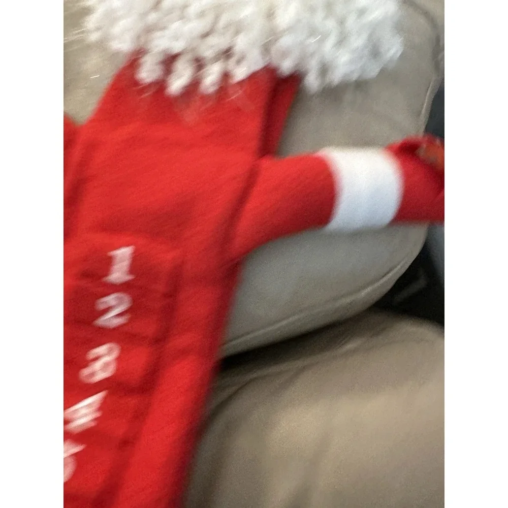 Santa Count Down Plush Advent Calendar  Long Legs‎ Pre-owned Vintage